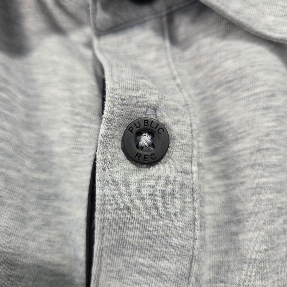 Public Rec Polo Shirt Men 2XL Gray Pima Cotton Blend Athleisure Golf Preppy Work - Picture 10 of 13